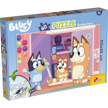 Lisciani Двулицев пъзел Lisciani - Bluey, 60 части (LI99573)