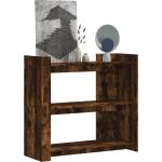 vidaXL Конзолна маса, опушен дъб, 100x35x90 см, инженерно дърво (848476)