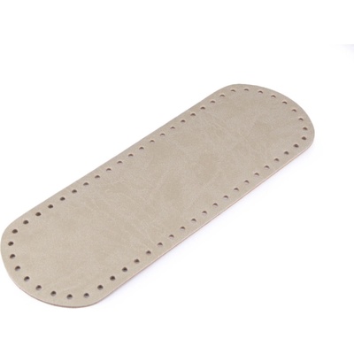 Pro Háčkování Koženkové dno na kabelku 10 x 30 cm režné mramorované