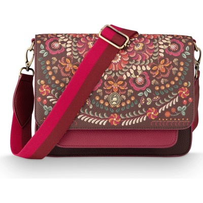 Pip Studio Fenna II Ricamo Cross Body kabelka tmavě červená