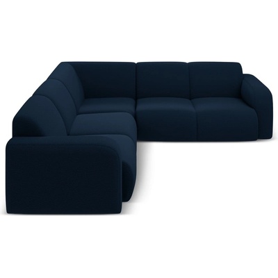 Micadoni Тъмносин ъглов диван от букле (променлив/L форма) Molino - Micadoni Home (MIC_COR_101_F1_MOLINO5)