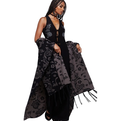 KILLSTAR дамско наметало KILLSTAR - Flowering Fauna - Black/Grey - KSRA014576