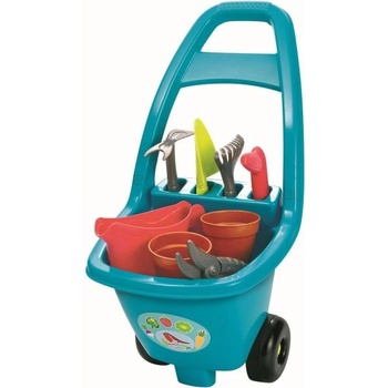 Ecoiffier Градинска количка с инструменти, саксии и лейка