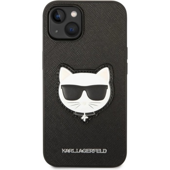 KARL LAGERFELD Гръб Karl Lagerfeld PU Saffiano Choupette Head Case за iPhone 14 - Черен