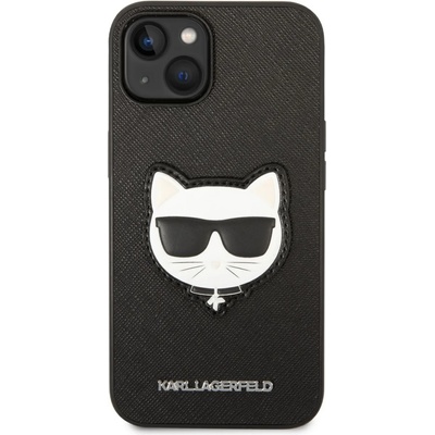 KARL LAGERFELD Гръб Karl Lagerfeld PU Saffiano Choupette Head Case за iPhone 14 - Черен