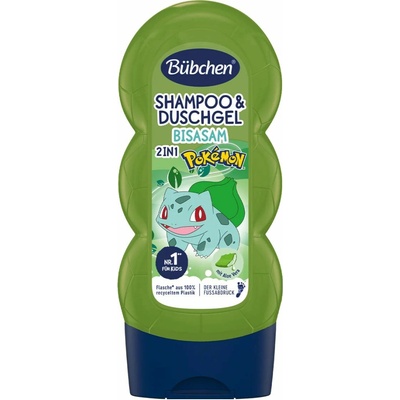 Bübchen Kids 2v1 Šampón a sprchový gél Bisasam 230 ml