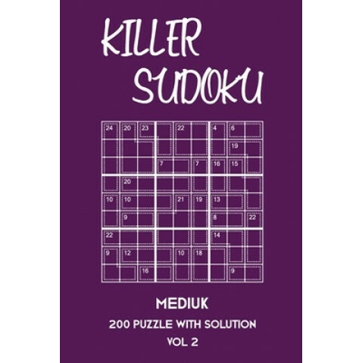 Killer Sudoku Medium 200 Puzzle With Solution Vol 2: 9x9, Advanced sumoku Puzzle Book, 2 puzzles per page