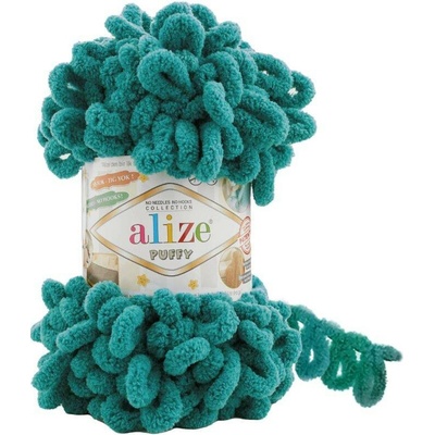 Alize příze Puffy 847 smaragdově zelená