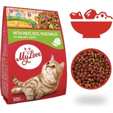 MY LOVE for adult cats with meat rice vegetables 300 g