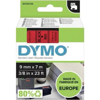 Páska, 9 mm x 7 m, DYMO "D1", červená-čierna