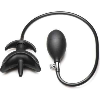Master Series Ass Bound Anchor Inflatable Silicone Anal Plug Black