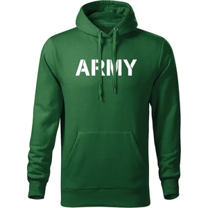 DRAGOWA мъжки суитшърт с качулка Army, зелен, 320г/м2 (5719)