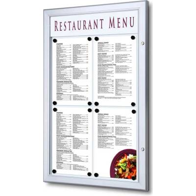 A-Z Reklama CZ Uzamykatelná Menu vitrína 4 x A4