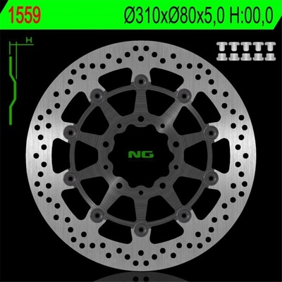 Predný brzdový kotúč NG Kawasaki 1400 ZZR PERFORMANCE SPORT / ABS 2006 - 2014