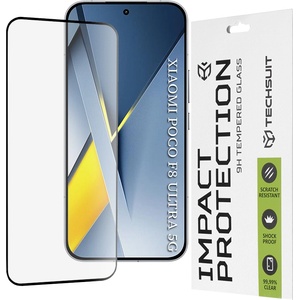 Techsuit Стъклен протектор за Xiaomi Poco F8 Ultra - 111D Full Cover / Full Glue - Techsuit - Черен