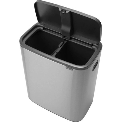 Brabantia Матово-сребристо стоманено кошче за боклук за рециклиране, отваряне с докосване 60 l Bo Touch Bin - Brabantia (221422)