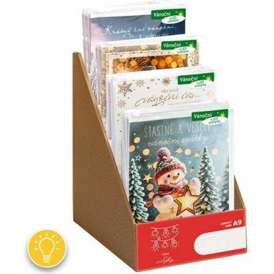 ARGUS Vánoční přáníčká svítící prodejní box 24 ks 01B10014