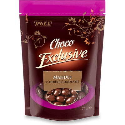 Poex Mandle v hořké čokoládě 175 g