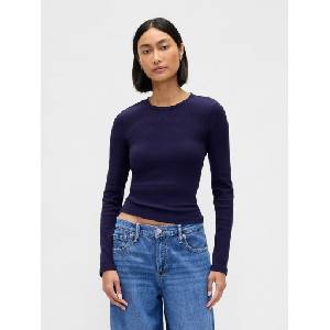 GAP Тениска с ребра GAP GAP | Sin | ЖЕНИ | XXS - zoot - 68,18 лв