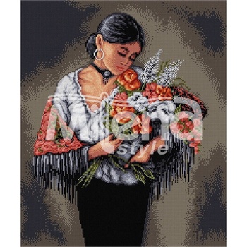 Milena Style Испанска есен - гоблен със схема конци dmc 1: 4