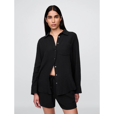 Gap mušelínová oversize košeľa čierna