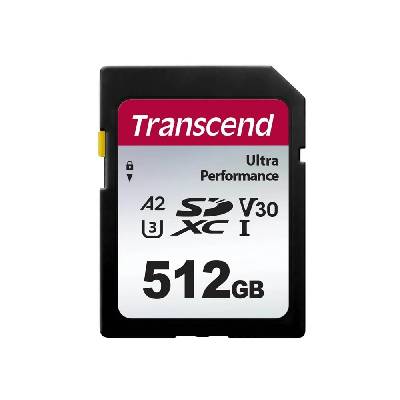 Карта памет 512GB SDXC, Transcend 340S Ultra Performance, UHS-I U3, скорост на четене до 160MB/s, скорост на запис до 90MB/s (TS512GSDC340S)