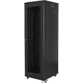 Lanberg Комуникационен шкаф Lanberg rack cabinet 19" free-standing 42U/600x800 (flat pack) with mesh door black (FF01-6842-23B)