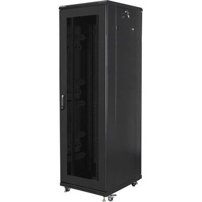 Lanberg Комуникационен шкаф Lanberg rack cabinet 19" free-standing 42U/600x800 (flat pack) with mesh door black (FF01-6842-23B)
