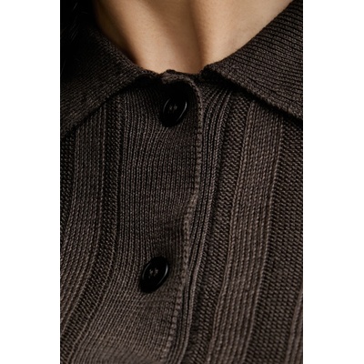 MM by Max Mara тениска тип пулове с яка дамска от лен RIVETTO (2616361018600)