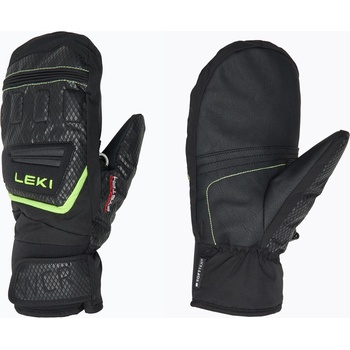 LEKI Детски скиорски ръкавици LEKI WCR Team 3D Junior Mitt black/ ice lemon