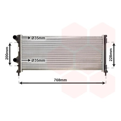 Chladič vody pro motor VAN WEZEL 17002250