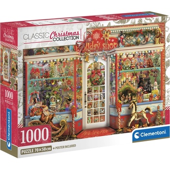 Clementoni Пъзел Clementoni от 1000 части - Коледен магазин (39997)