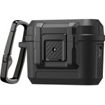 Spigen Хибриден удароустойчив кейс с карабинер за Apple AirPods Pro 3 - Spigen AirPods Pro 3 Lock Fit Case (черен) (ACS09825)