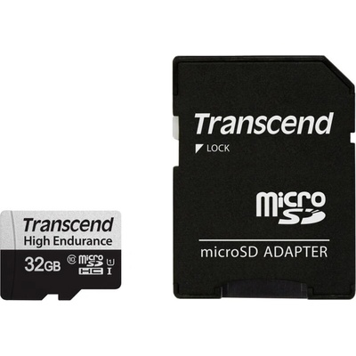 Transcend USD350V microSDHC 32GB + Adaptor (TS32GUSD350V)