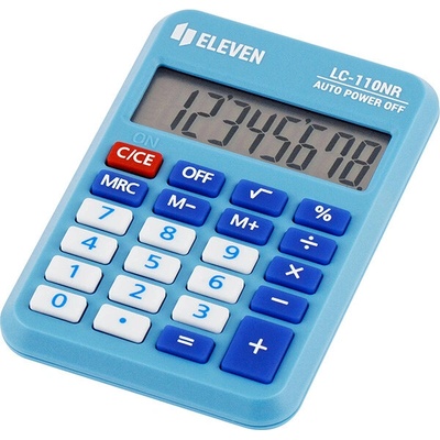 Eleven Kalkulačka LC-110NR-BL, modrá, kapesní, osmimístná