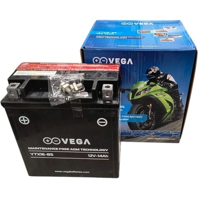 Мото акумулатор Vega YTX16-BS 14Ah L+ (YTX16-BS)