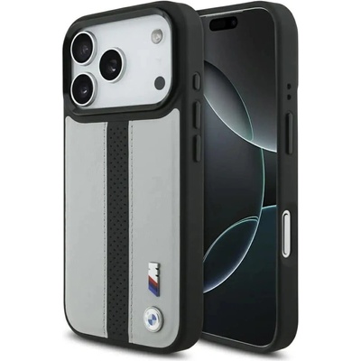 BMW M Perforated Stripe Logo MagSafe Case за iPhone 17 Pro - сив
