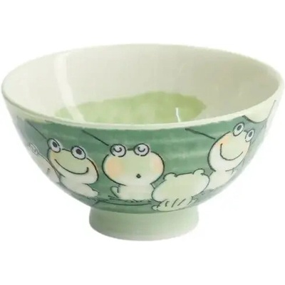 Tokyo Design Studio Porcelánová miska na rýži Kawaii Frog Green 300 ml