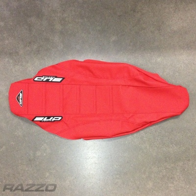 Potah sedla BudRacing Seat Cover FullTraction CRF450R 21-.. CRF250R 22-.. Red BUD logo