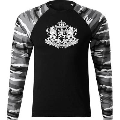 DRAGOWA FIT-T Тениска с дълъг ръкав Герб на България, metro (37423)