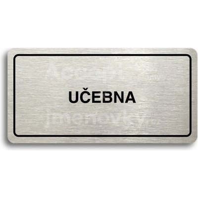 ACCEPT Piktogram UČEBNA - stříbrná tabulka - černý tisk