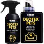Dedra DEOTEX PETS | Практичен комплект за дом, пълен с домашни любимци | абсорбатор на миризми и специален течен препарат с пробиотици | 500 мл + 525…