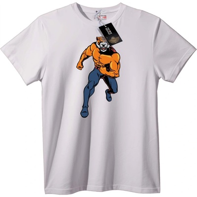 NOONEBRAND Тениска Мускулест Тигър Герой - 7XL, White