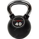 inSPORTline kettlebell Pogumovaná s chromovou rukojetí 40 kg