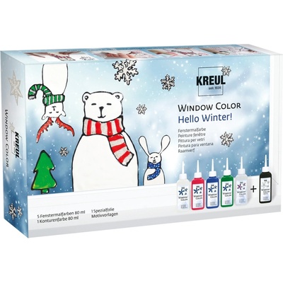Kreul 42853 Комплект цветове за стъкло Hello Winter 6 x 80 ml (42853)