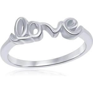Silenti Jewelry Сребърен пръстен "Love" - 10 - 62 мм (19.7мм диам. )