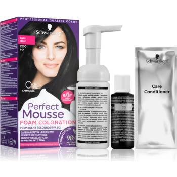 Image 1 of Schwarzkopf Perfect Mousse перманентната боя за коса цвят 200 Black