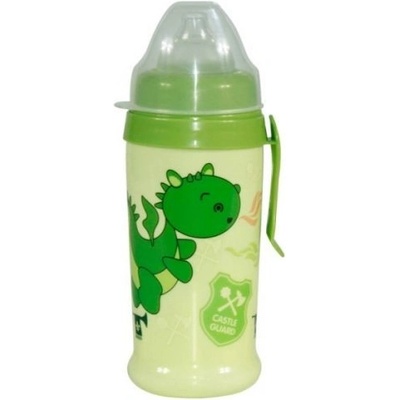 Lorelli hrníček s měkký pítkem Green Dino 350 ml