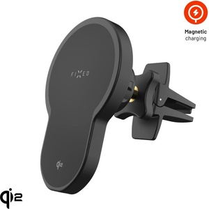 FIXED Държач за кола FIXED MagClick 2 с безжично зарядно устройство 15W, черен FIXMCLI2-BK (FIXMCLI2-BK)