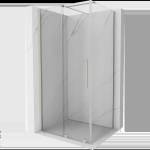 Mexen Velar плъзгаща се душ кабина 100 x 85 см, прозрачна, четкан никел - 871-100-085-01-97 (871-100-085-01-97)